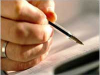 Photo of person checking bill statement