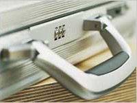 Photo of a security lock on a suitcase