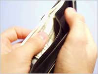 Photo of cash in a wallet